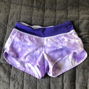 Lululemon Run: Speed Short in purple tie dye